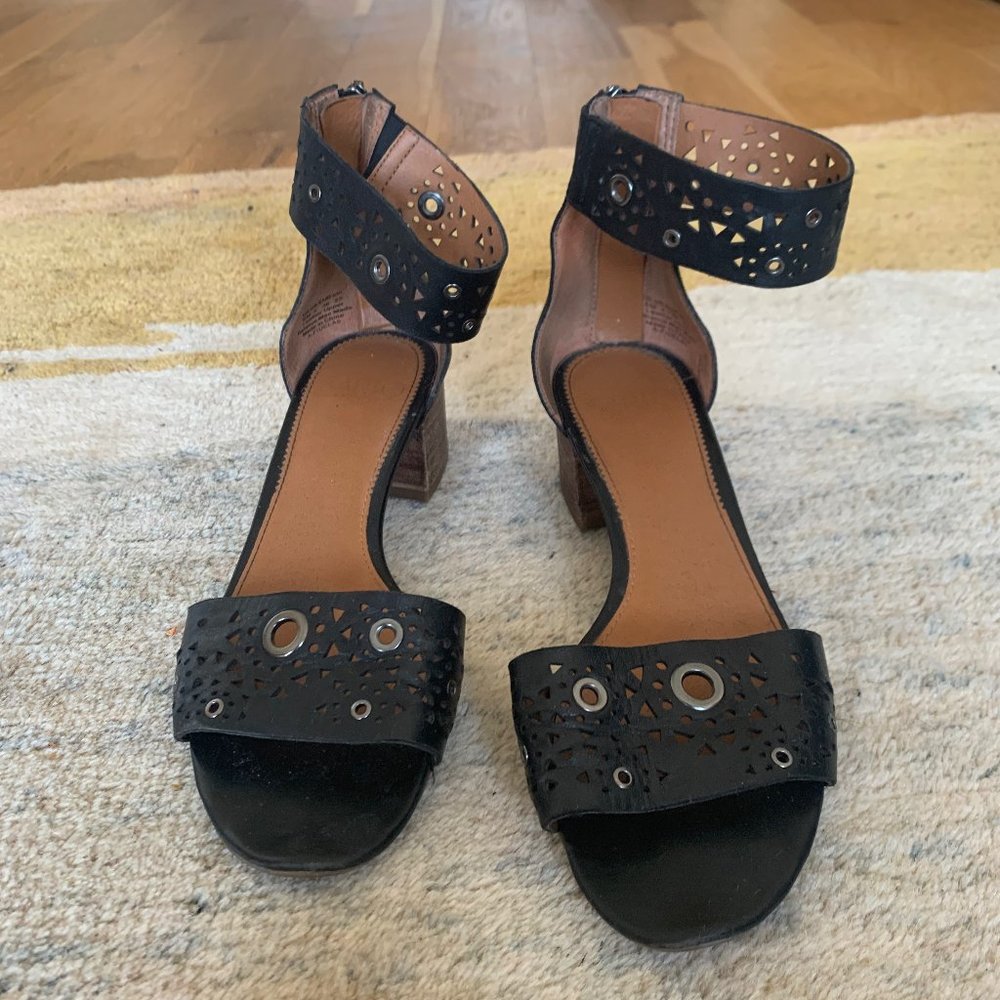 Franco Sarto Ankle Strap Block Heel